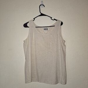 Sandra Ow-Wing For NR1 USA Rayon Linen Blend Women's Tank Top Size 12
